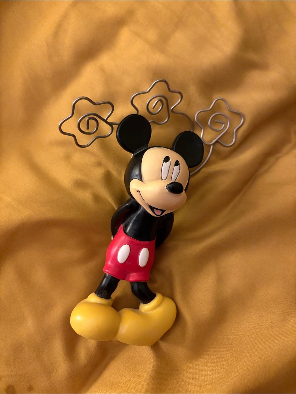 Mickey Mouse Photo Holder Picture Display Figurine Disney Enesco Photo Card